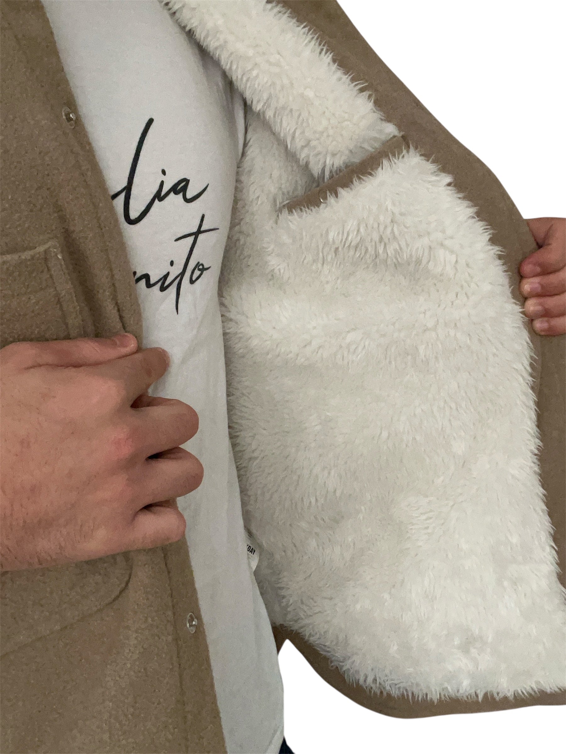Weekday overshirt with fur